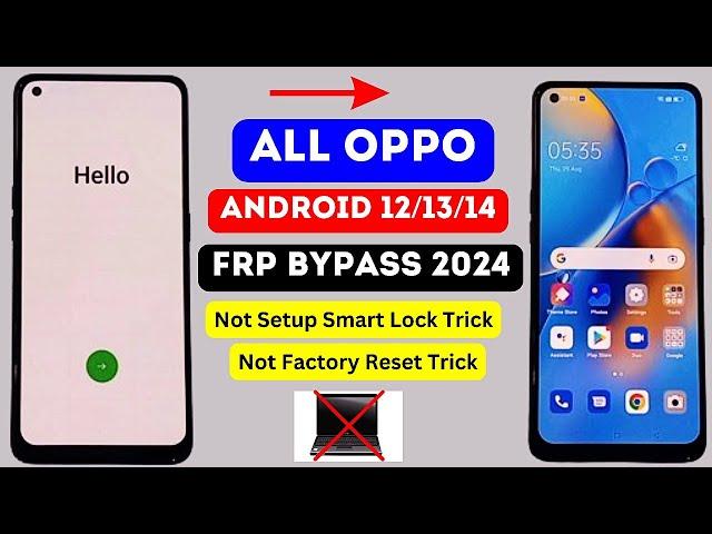 All Oppo Android 12/13/14 Frp Bypass/Unlock New Method | All Oppo Google Account Bypass Without Pc