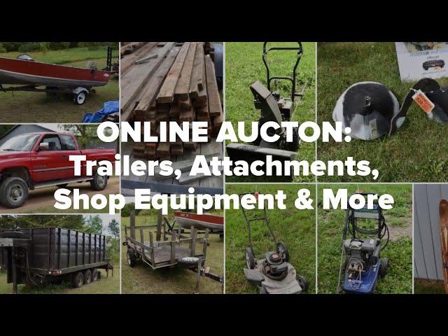 Online Auction: Trailers, Attachments, Auto Lifts, Ladders & Shop Equipment