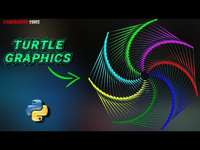 Python turtle graphics by@subhanker codes