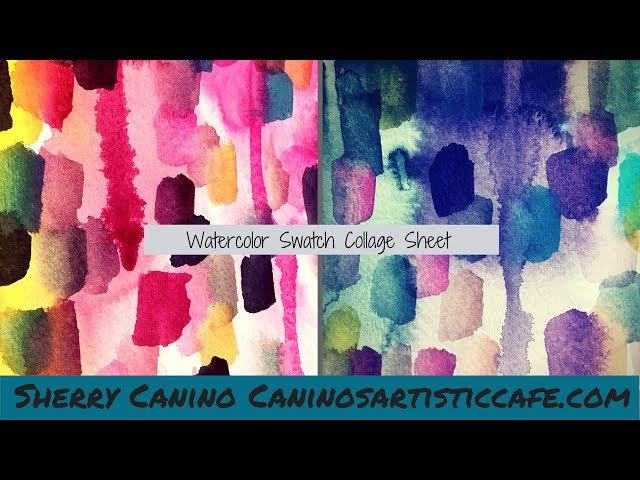 Create some watercolor swatch paper for collage or art journaling