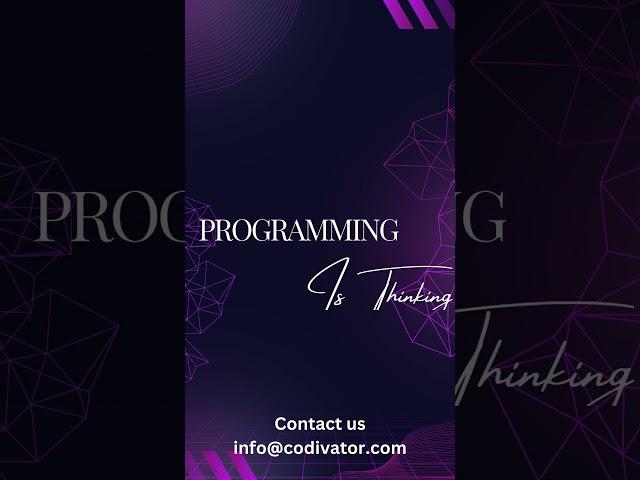 Programming is Thinking Not Typing