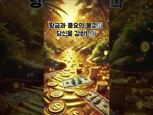 황금과 풍요의 물결이 당신을 감쌈니다 #부자되세요