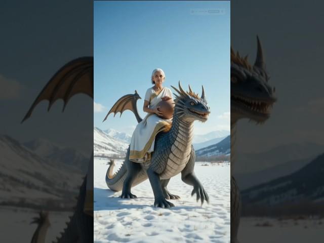 Grandma’s Journey on a Dragon’s Back! #ai #grandmother #dragon