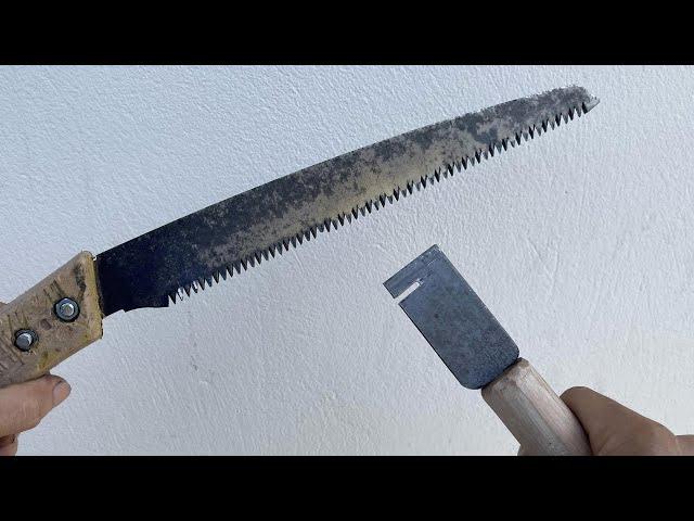 Ingenious Way To Sharpen Hand Saw As Sharp As A Razor !