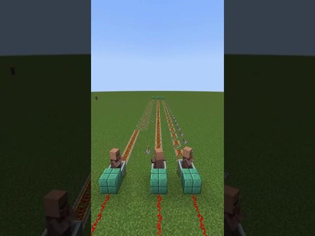 Minecraft Minecart Race #shorts