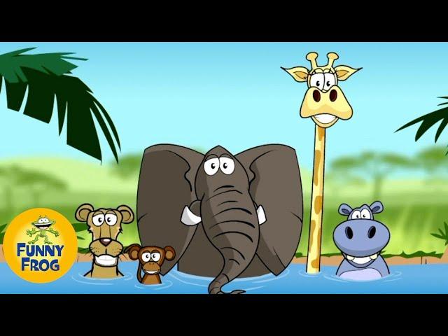 Stuck in the mud - Lyric Video | Funny cartoon song about animals | Funny Frog