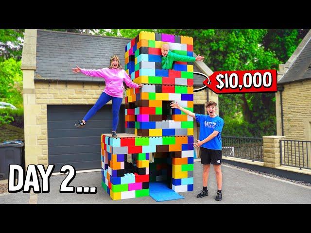 LAST TO LEAVE 3 STORY LEGO HOUSE, KEEPS IT! - Challenge