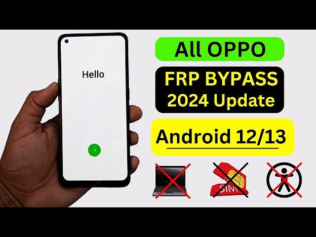 All Oppo FRP Bypass Android 12/13 Without Pc 2024 New Security Update | Oppo Google Account Bypass