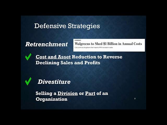 Defensive Strategies 2019