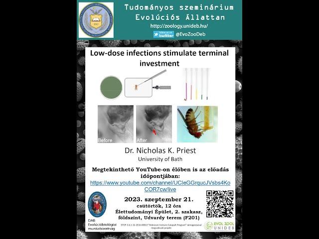 Dr. Nicholas K. Priest: Low-dose infections stimulate terminal investment