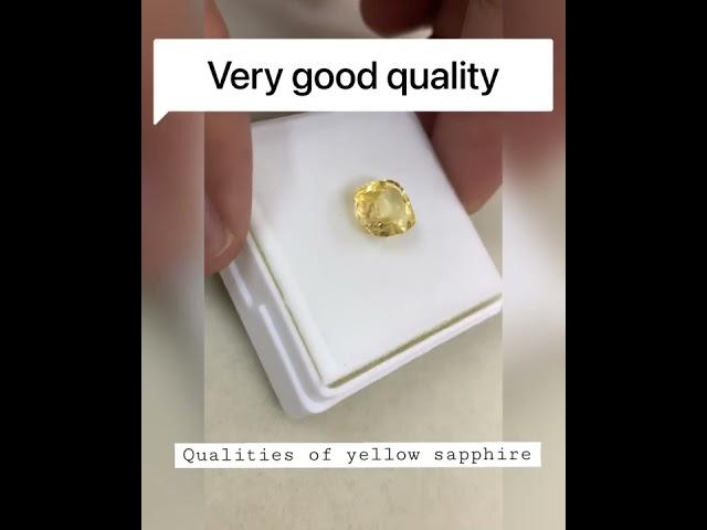 How can you tell quality of yellow sapphire?