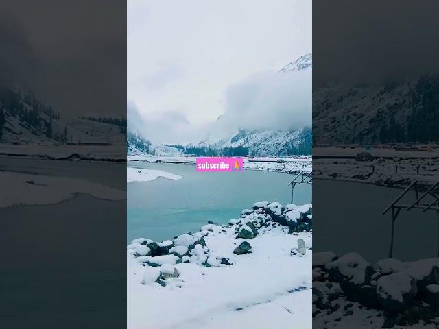 First snowfall of the season mahudand lake#shorts#ytshort #viralvideo