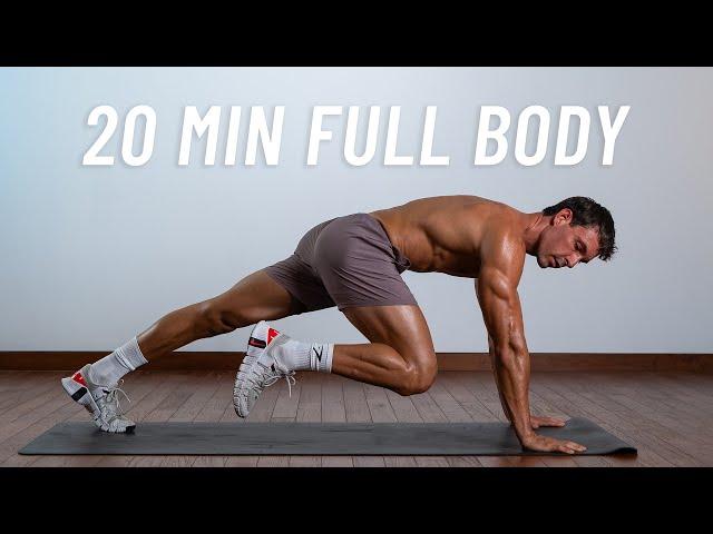 20 Min Full Body Workout - Build Strength & Burn Fat At Home (No Equipment + No Jumping)