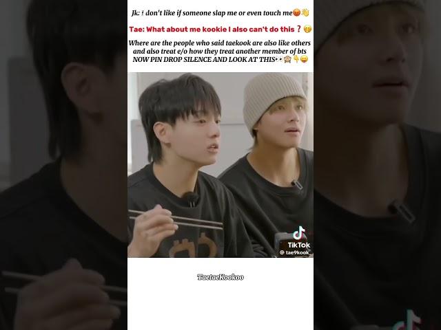 Jk can't slap tae but he always reacts to others#taekook#ytshorts#youtubeshorts#btsarmy#shorts