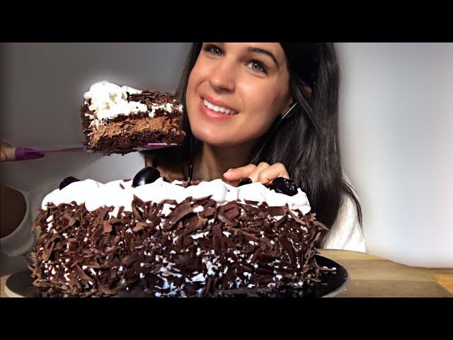 ASMR | BLACK FOREST CHOCOLATE CAKE | EATING SOUNDS