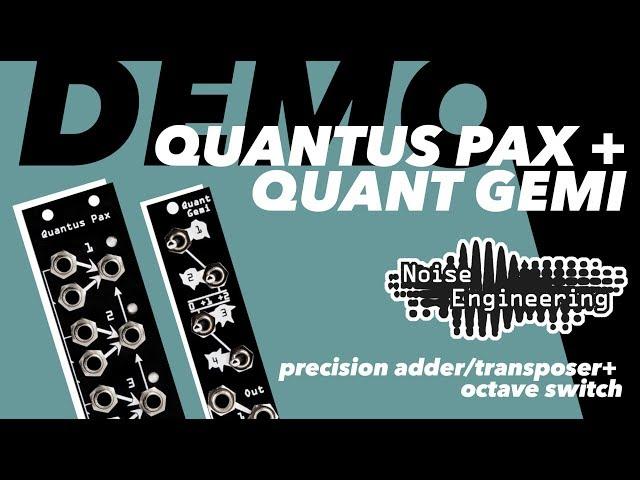 Demo: Quantus Pax precision adder/transposer + Quant Gemi octave switch