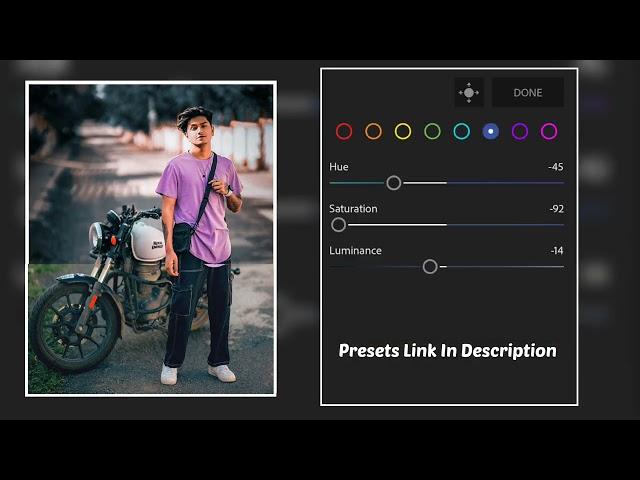 Lightroom black and blue photo editing tutorial in 9 Seconds |Free presets download