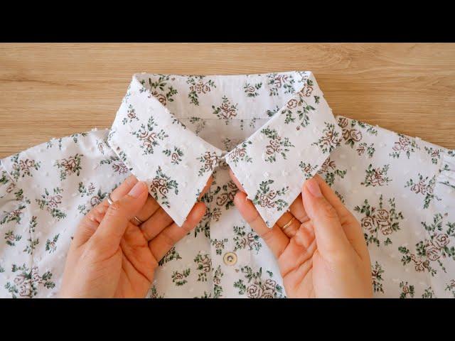 How To Sew Shirt Collar | Sewing Technique For Beginners | Thuy Sewing