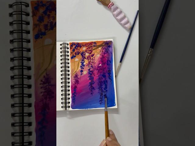 #paintwithme #easy #tutorial #flowers #virgobrushmagic #shorts #shortvideo #magical #art #gouache