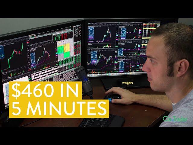 [LIVE] Day Trading | How I Made $460 in 5 Minutes (from start to finish...)