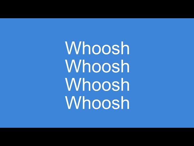 Whoosh Sound Effects