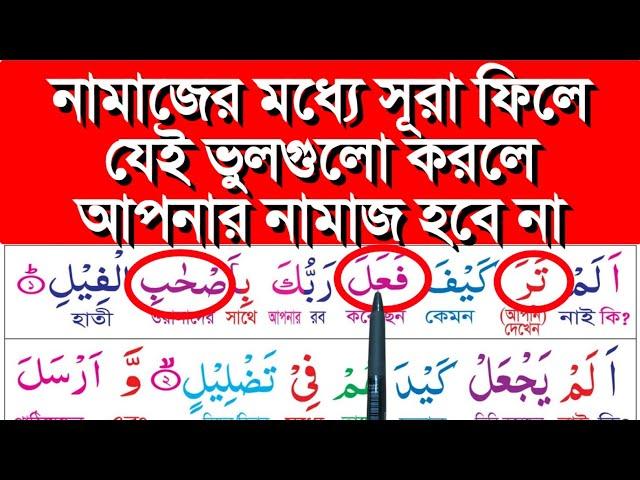 সূরা ফীল এর মধ্যে যে ভুলগুলো আমরা করে থাকি || সূরা ফিল || শিক্ষা সূরা ফিল || quran shikkha