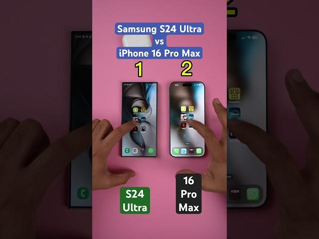 Samsung S24 Ultra vs iPhone 16 Pro Max SpeedTest