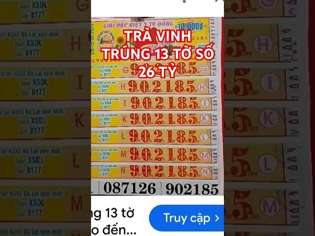 Trà Vinh Lại có người Trúng 13 tờ vé số 26 Tỷ#travinh #veso #tintuc #new #video #top