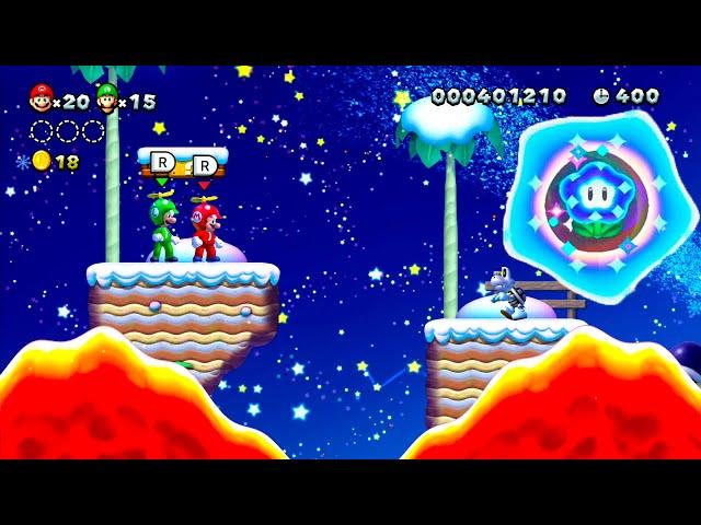 FROZEN! New Super Mario Bros U 2 Player 1 World