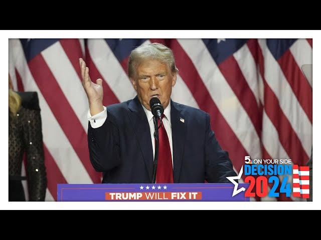 Former President Trump delivers election night remarks to supporters in Florida