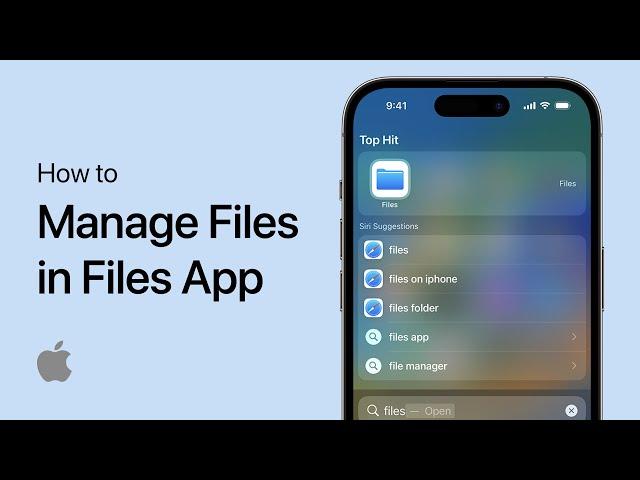 How To Manage Files in Files App on iPhone