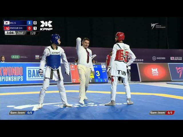 128 Quarter final Men  58kg KOR BAE J S  TUN JENDOUBI M K