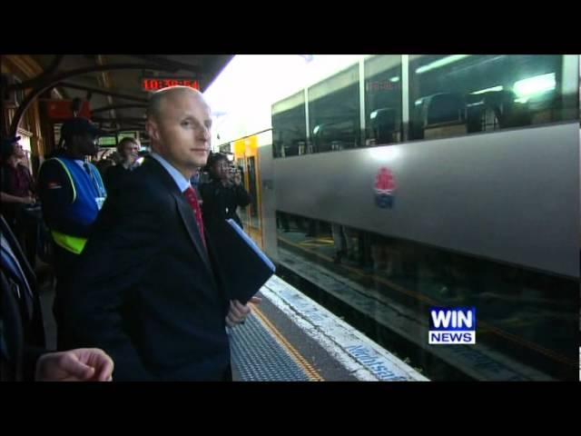 Nine News Sydney - Waratah Train (A Set) First Passenger Run (1/7/2011)