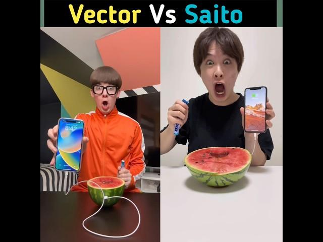 saito vs vector mobile charging experiment  || #saito #vector #experiment #shorts