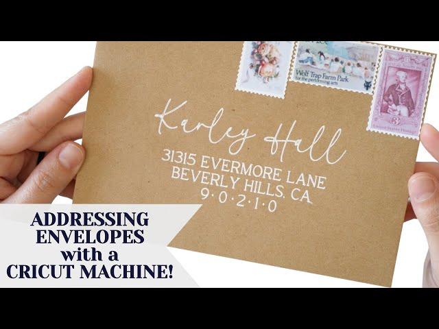 How to Address Envelopes with White Ink using Pens & a Cricut Machine