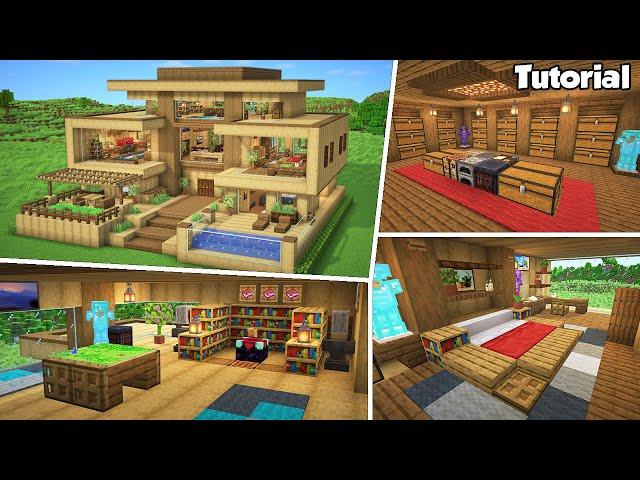 Minecraft: Survival House #3 Interior Tutorial - How to Build - Material List in Description!