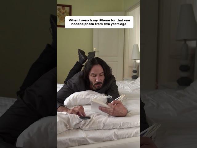 Keanu Reeves can't handle his iPhone