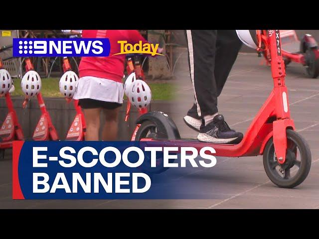 E-scooters banned in the City of Melbourne | 9 News Australia