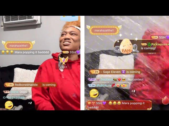 May 25, 2025 - Messy Maj hits mara & pours🪣 of WATER ON MARA ON LIVE 