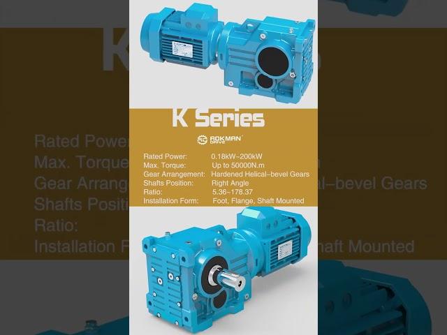 The K Series Helical-Bevel Gear Reducer #machine #industrialautomation #gearbox