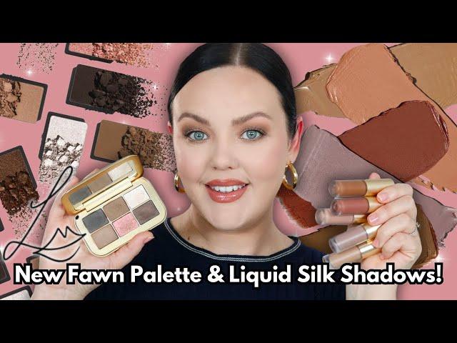 Lisa Eldridge Liquid Silk Eyeshadows & Fawn Palette! In Depth Swatches & Look 