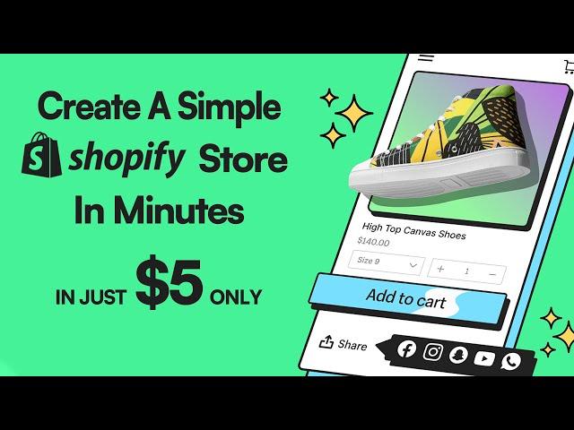 Shopify Starter Plan In $5 | Shopify Starter Plan Customization | Shopify Store Creation | Review