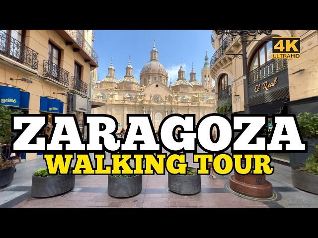 Zaragoza, España  Walking Tour (4k Ultra HD 60fps) Centro de la Ciudad