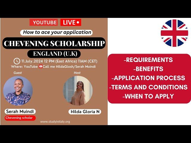 How to ACE your Chevening scholarship U.K application | Applications are opening August 2024