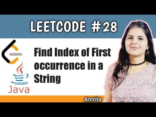 Find the index of the first occurrence in a string | Leetcode 28