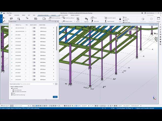 Tekla Structures 2022 Fabrication Drawings