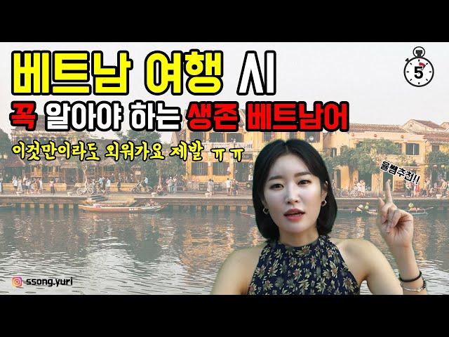 베트남 여행을 위한 5분 생존 베트남어! 이것만이라도 외워 가요 제발! 호갱 당하지 맙시다! (+베트남여행 tip)