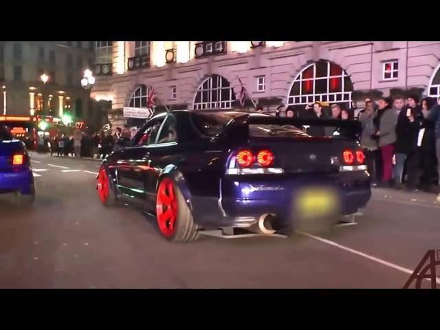 Kream Developments Nissan Skyline GTR Burnouts, Flames and LAUNCH!