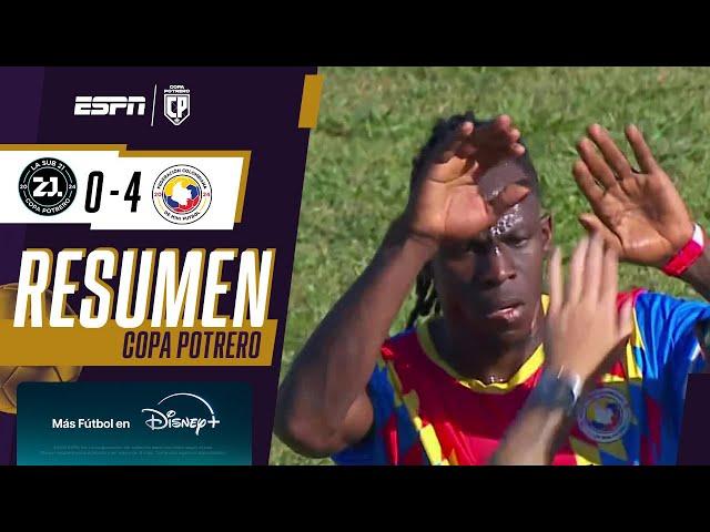 LA FEDERACIÓN COLOMBIA SACÓ CHAPA Y GOLEÓ 4-0 A LA SUB 21 | RESUMEN | COPA POTRERO