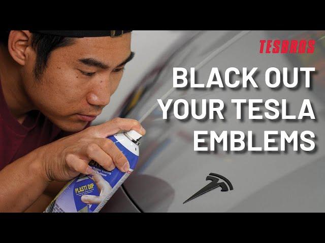 How to Plasti Dip Tesla Emblems/Logos - TESBROS